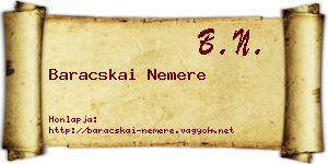 Baracskai Nemere névjegykártya